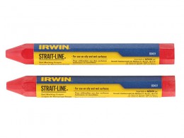 Irwin Strait-line Red Crayons Pair £3.49